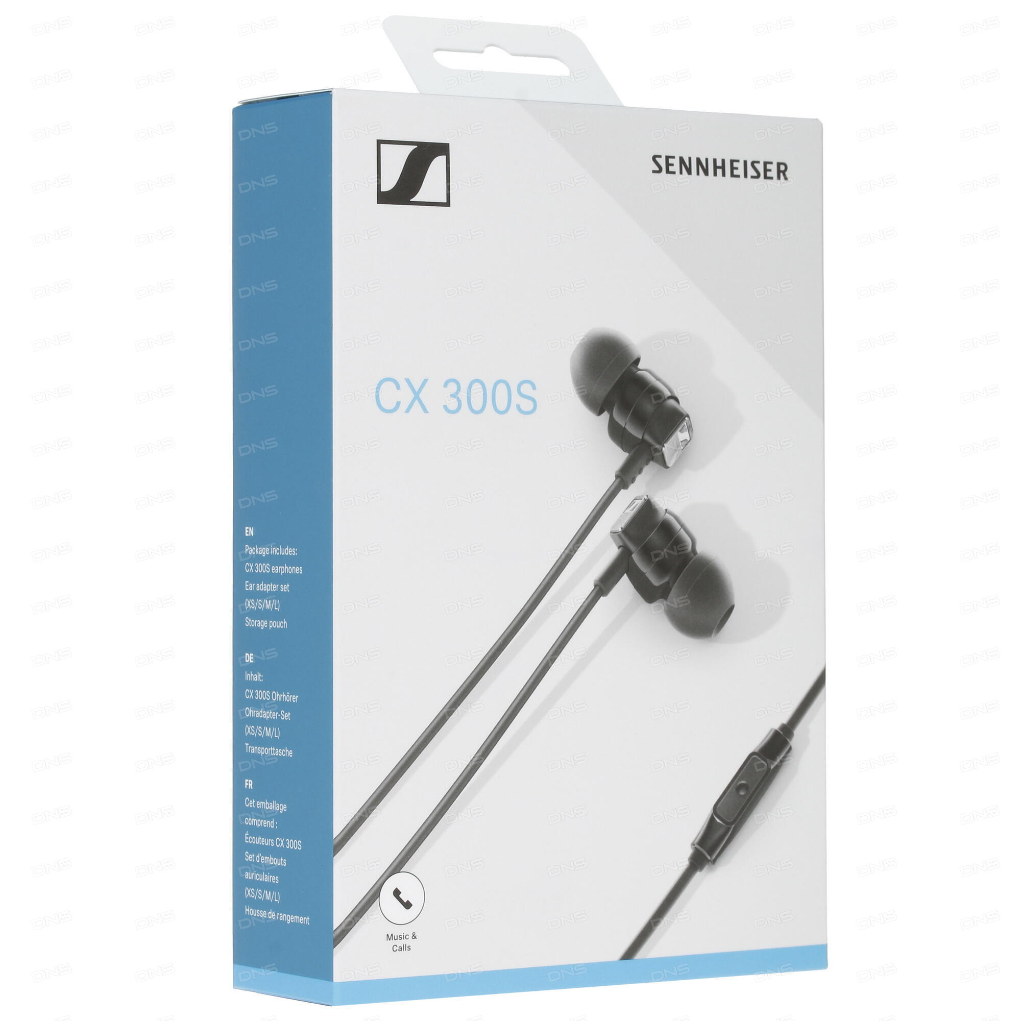 Наушники Sennheiser CX 300S (вставные (затычки), закрытые, 17-21000 Гц, каб. 1.2м, микр., 3.5мм, чер в магазине RentaPhoto.Store
