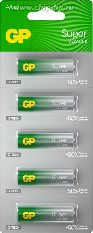 Батарейка GP Super GP15AA21-2CRSC5 G-Tech LR6 DL5 - 1 шт в магазине RentaPhoto.Store